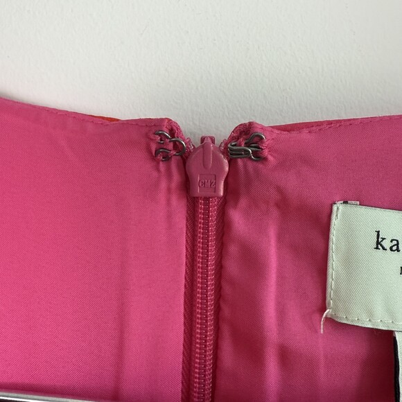 Kate Spade x Target Pink Red Floral Peplum Midi Dress Women’s Size 8 NWT - Picture 6 of 15